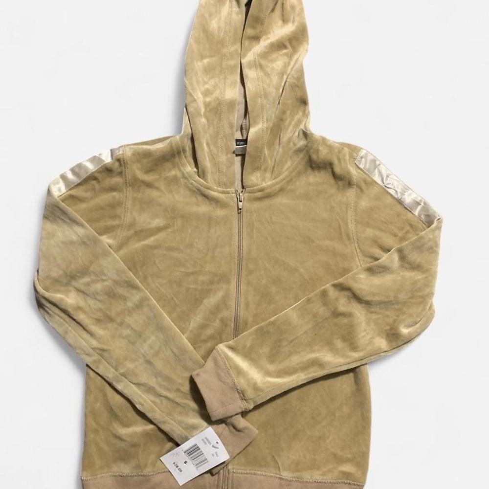 Vintage Y2K Eyeshadow Deadstock Velour Zip Up - Size S